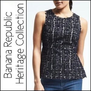 NEW! BANANA REPUBLIC HERITAGE Peplum Top 2.